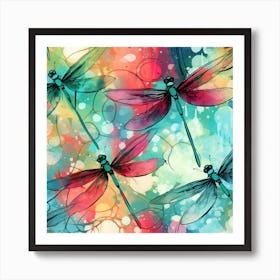 Dragonflies 24 Art Print