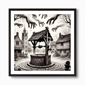 Village In The Dark Art Print