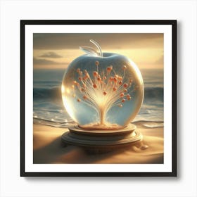 Apple Tree In A Glass Ball 1 Art Print