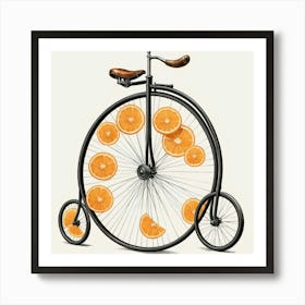 Orange Bicycle 1 Art Print