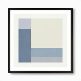 Minimalist Abstract Geometries - Blue 01 Affiche