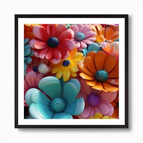 Colorful Flowers 23 Art Print