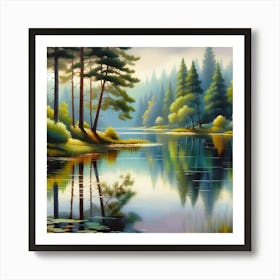 Russian Landscape Painting Art Print