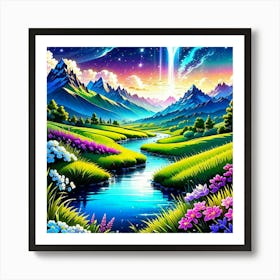 Rainbow In The Sky Art Print