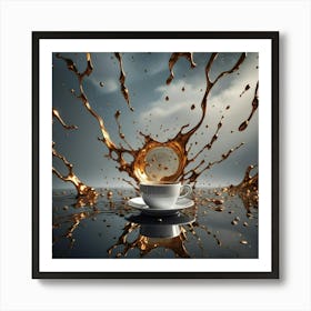 Splashing Coffee 6 Art Print