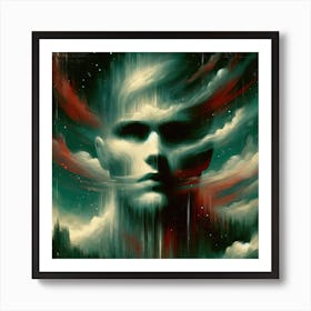 1950s Sci-Fi Abstract Art Print