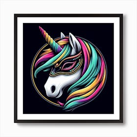 Unicorn Head Illustration Art Print