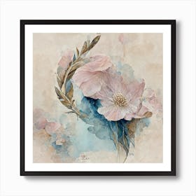 Watercolor Flower Abstract 21 Art Print