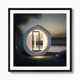 Tiny House By The Lake Art Print