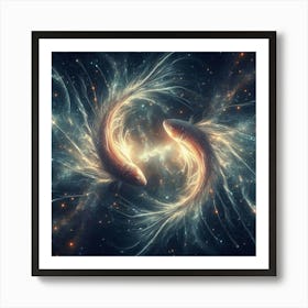 Koi Fish In Space 3 Art Print