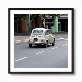 Old Fiat Car Automobile Florence Street Italian Italy Milan Venice Florence Rome Naples Toscana photo photography art travel Art Print