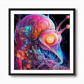 Psychedelic Snail Art Print