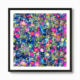 Floral Fabric Art Print