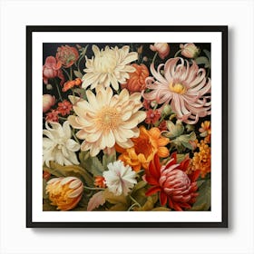 Oil Flower (1) Art Print