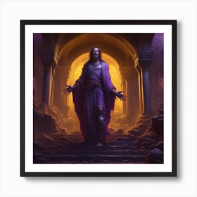 Jesus In The Ruins Art Print