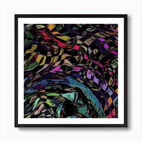 Background Drawing Colorful Pattern Art Print