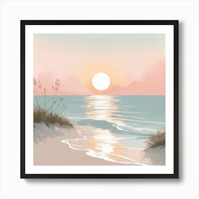 Sunset On The Beach 13 Art Print