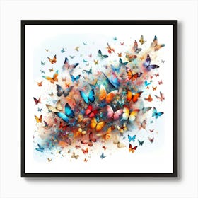 Butterflies In The Sky 4 Art Print