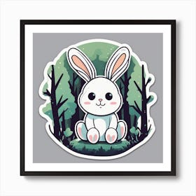 Rabbit In The Woods 54 Art Print