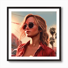 grand theft auto Jennifer Lawrence Art Print