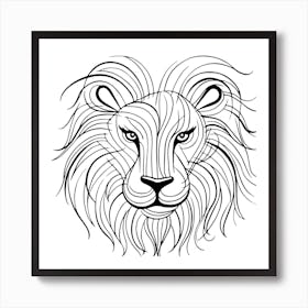 Unique Lion Head Art Print