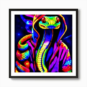 Psychedelic Street Snake Art Print