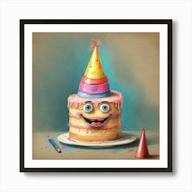 Birthday Cake 19 Art Print