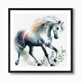 Horse In The Grass 1 Art Print