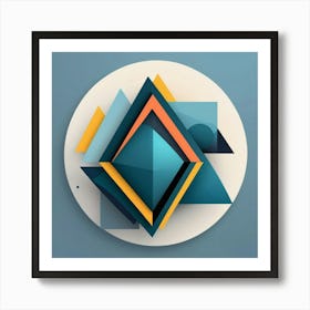 Abstract Triangles Art Print