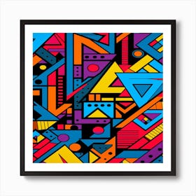 Abstract Geometric Pattern,Seamless abstract pattern design Art Print