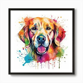 Golden Retriever Painting 9 Art Print