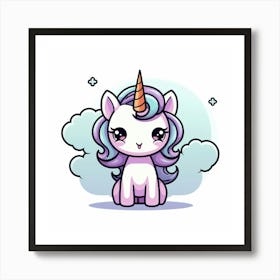 Cute Unicorn 168 Art Print