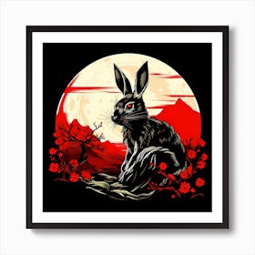 Hare In The Moonlight Affiche