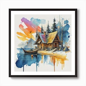 Stunning watercolor landscapes 19 Art Print