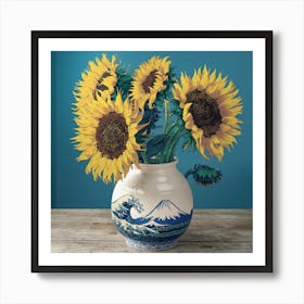 Sunflowers In A Vase 12 Art Print