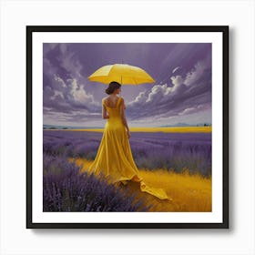 Woman In A Yellow Dress Art Print