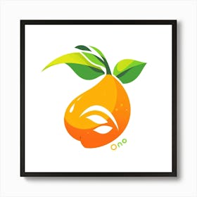 Orange Logo Art Print