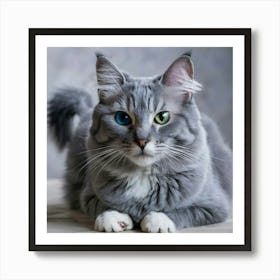 Russian Cat - Blue Eyes Art Print