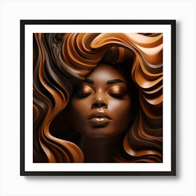 Wavy Hair Art Print