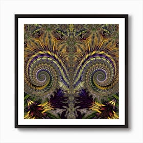 Abstract Fractal Pattern Artwork 2 Affiche