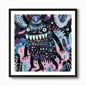Monsters In The Forest 2 Art Print
