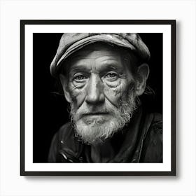 Leonardo Diffusion Xl Old Homeless Man Portrait12 Messy Beard 1 Upscayl 4x Realesrgan X4plus Anime Art Print