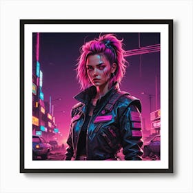 Cyberpunk Girl Affiche