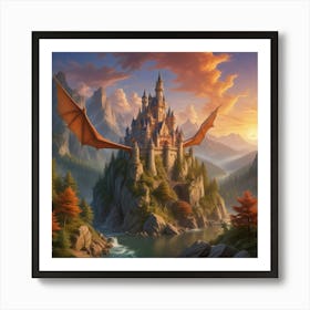 Dragon Castle Art Print