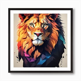 Animal lion king Art Print