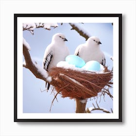 Two Birds In A Nest 9 Art Print