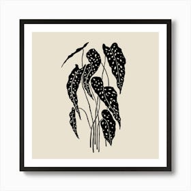 Monochromatic Foliage II Art Print