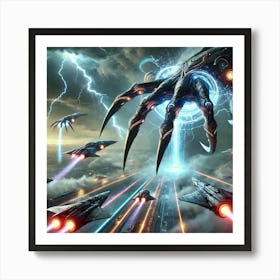 Dragon Claw Interceptors Target Lock Disruption Art Print