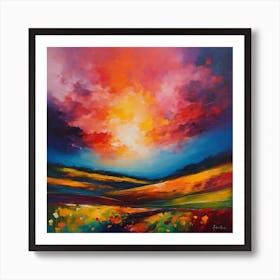 Sunset In The Valley Art Print