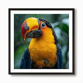 Toucan In The Rain 3 Art Print